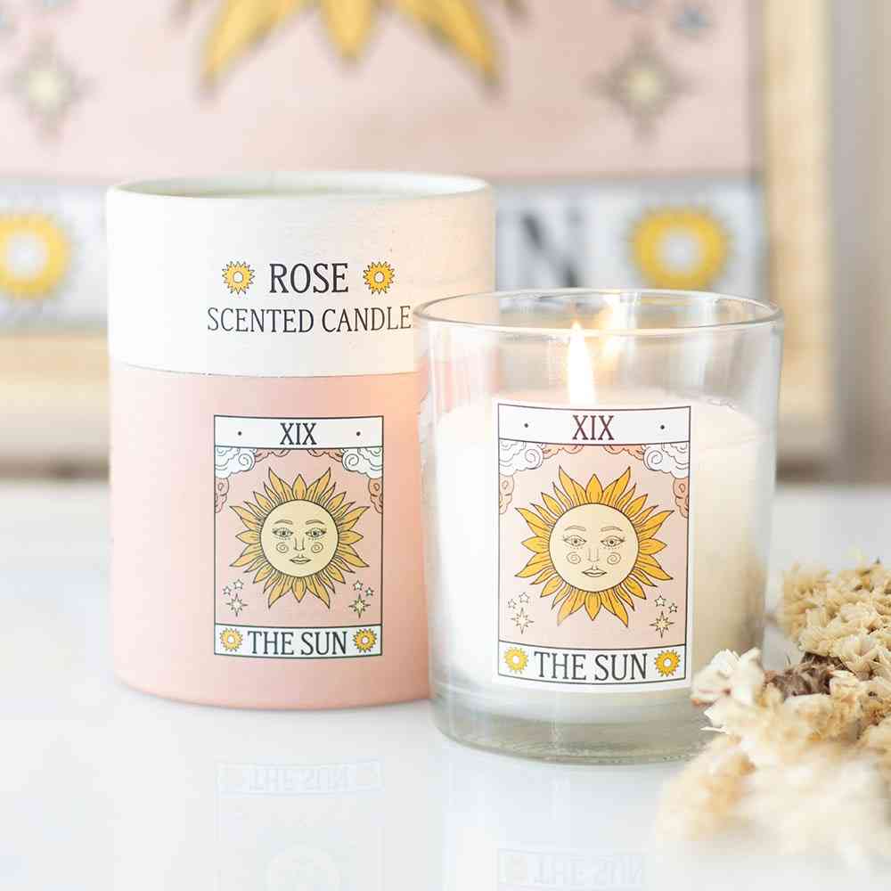 Something Different - The Sun Vintage Tarot Rose Scented Candle - Multicolours